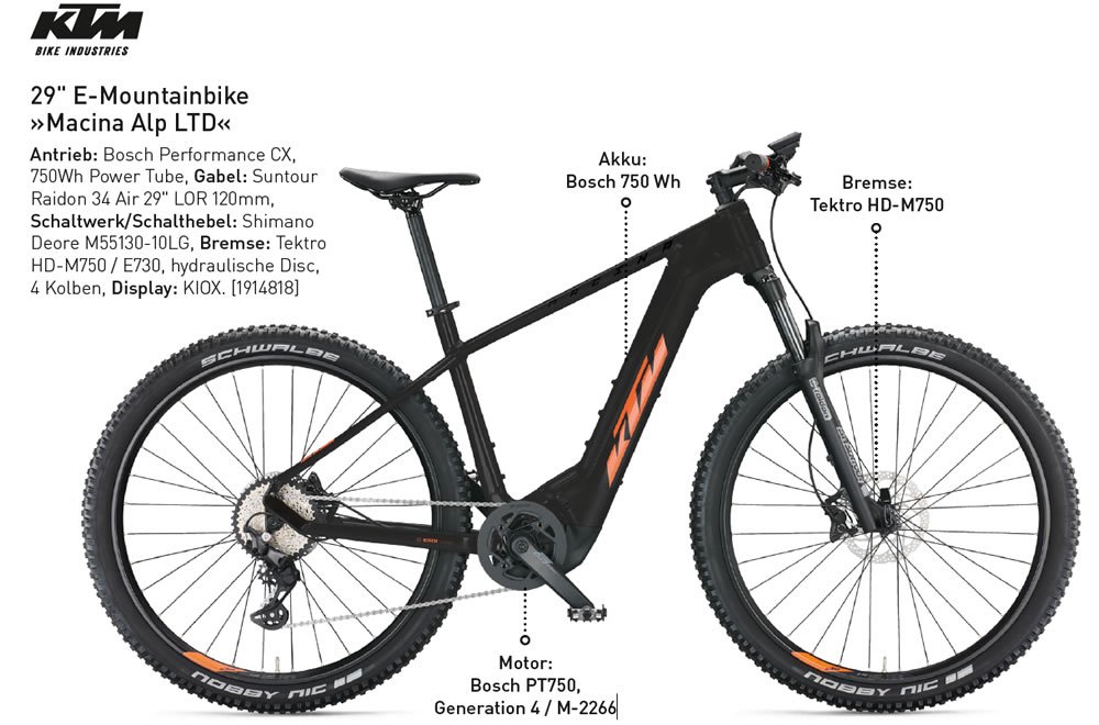 Rental E-Bikes from KTM