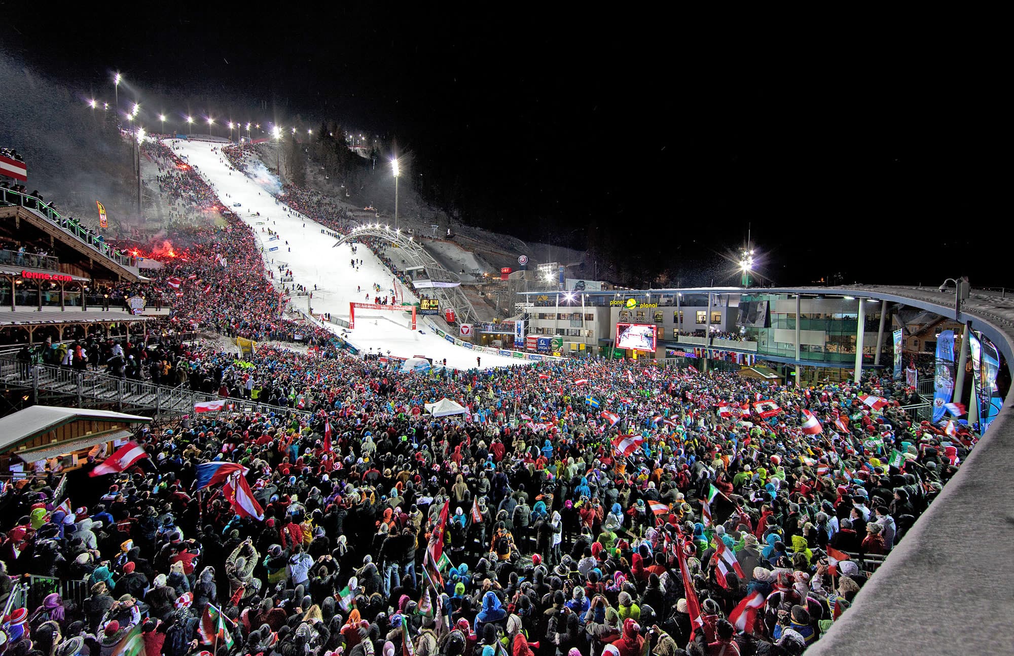 The Nightrace auf der Planai in Schladming © Schladming-Dachstein / Herbert Raffalt