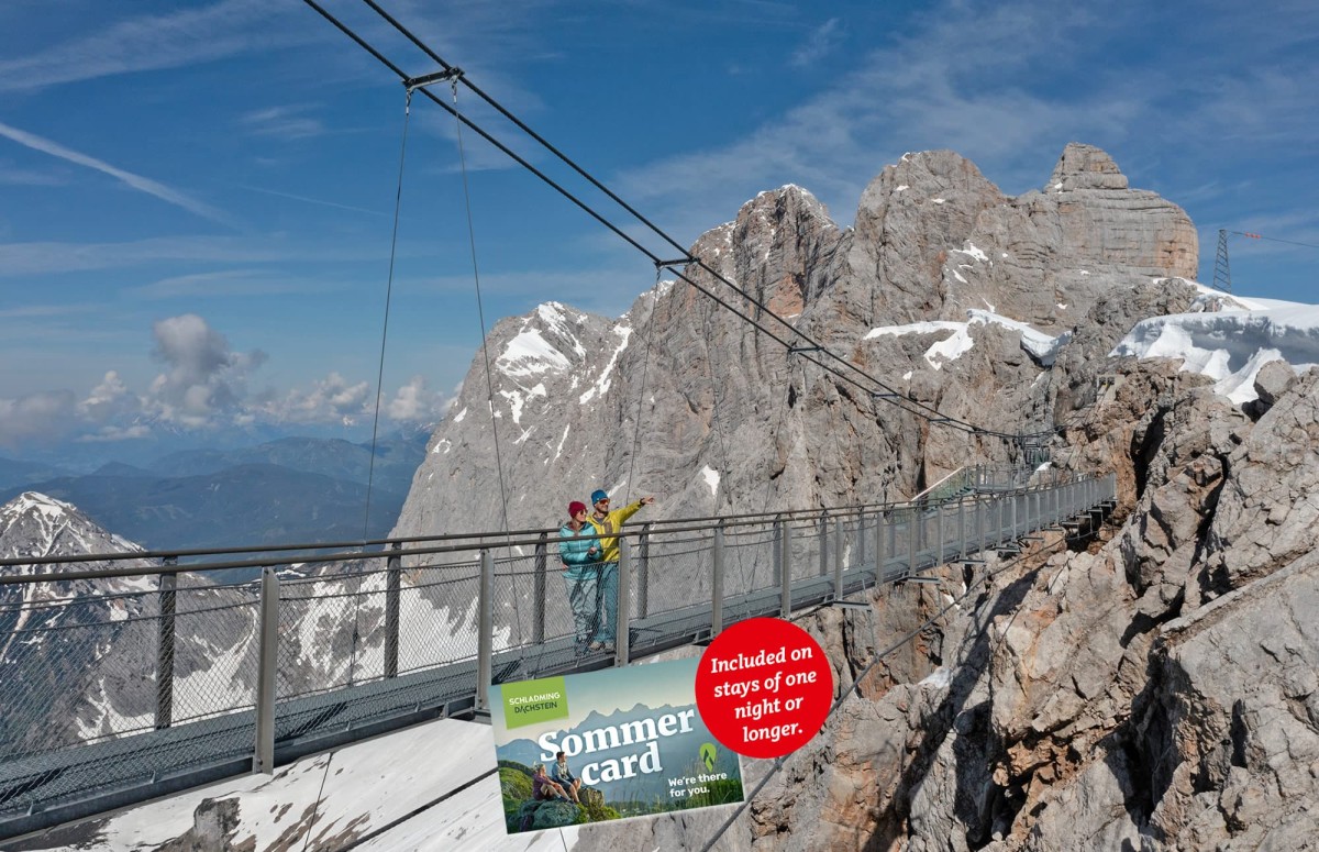 Suspension bridge at the Dachstein glacier